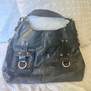 TANO Beautiful black Tano hobo leather bag. Italian leather.